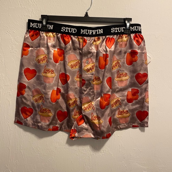 Valentine’s Day Stud Muffin Pink Polyester Boxers Underwear Size XL - Picture 1 of 3